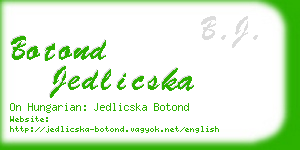 botond jedlicska business card